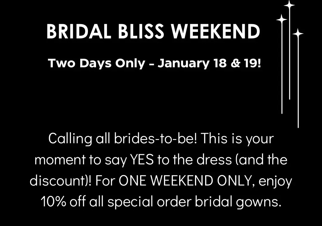 bridal bliss weekend